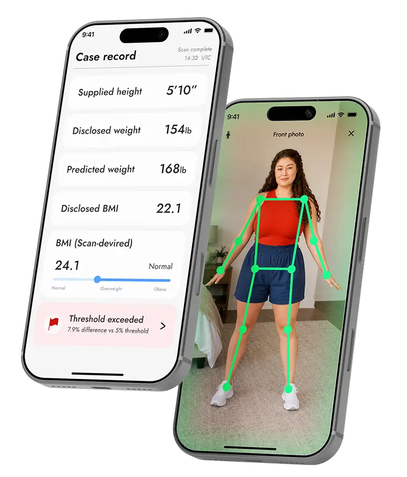 Case record and scan-derived BMI in the FitXpress app
