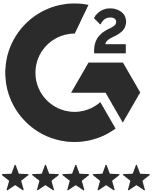 The g2 logo featuring five stars.