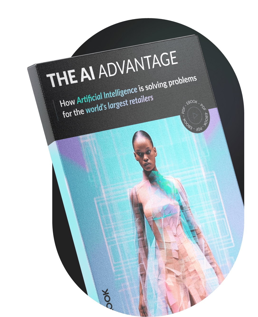 The Artificial Intelligence Advantage book cover showcases the advantages of AI in the retail industry.
