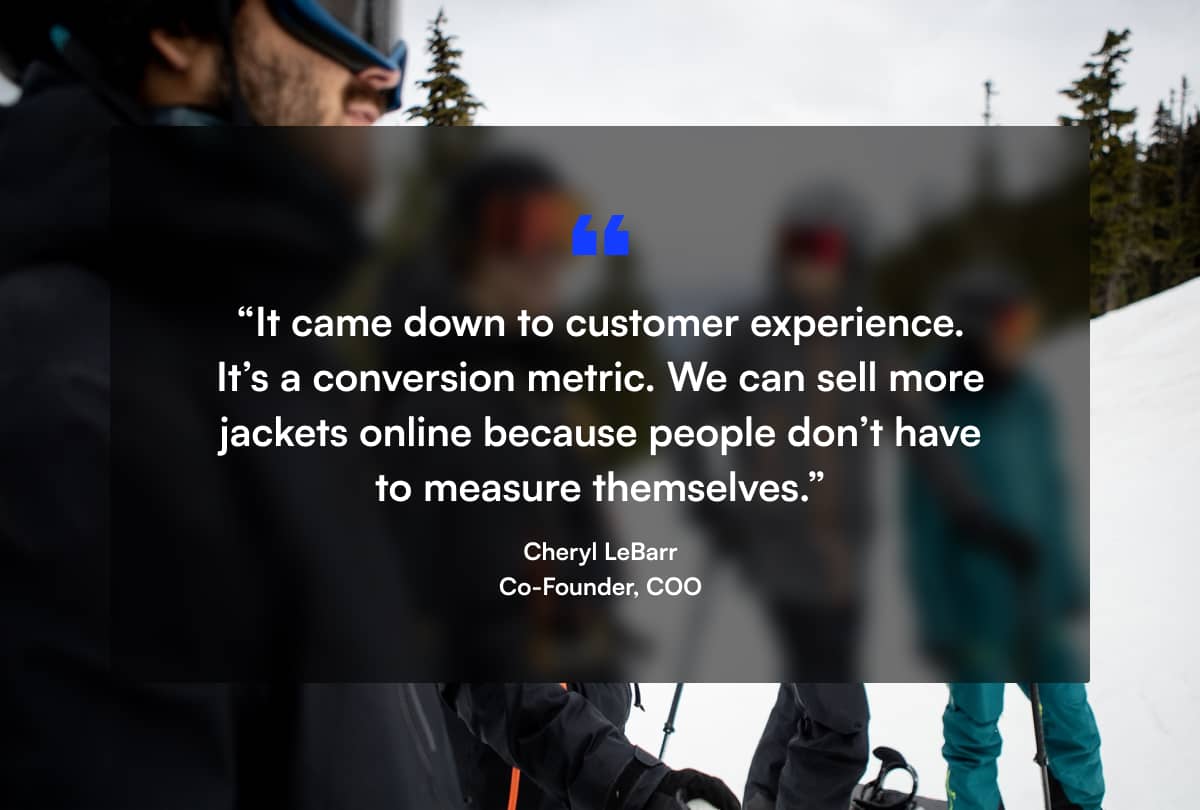 A group of people on skis with a quote that says came down to customer experience, emphasizing the importance of conversion metrics.