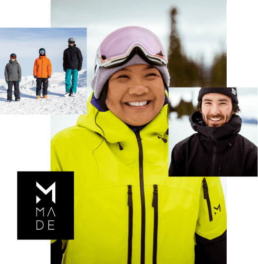 A photo of a group of people in ski jackets, perfect for an AI-Powered Mobile Tailor.