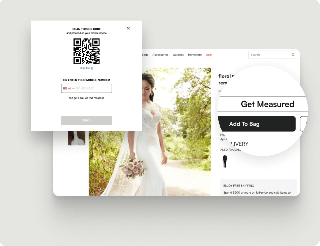 A wedding website with a QR code for easy access.