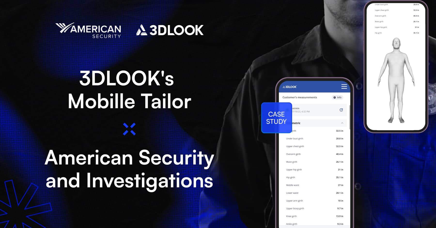 3dlook's mobile tailor ensures uniform sizing and accuracy for American security and investigations.