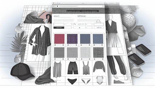 The ultimate guide to creating a fashion design layout for a clothing brand in black and white.