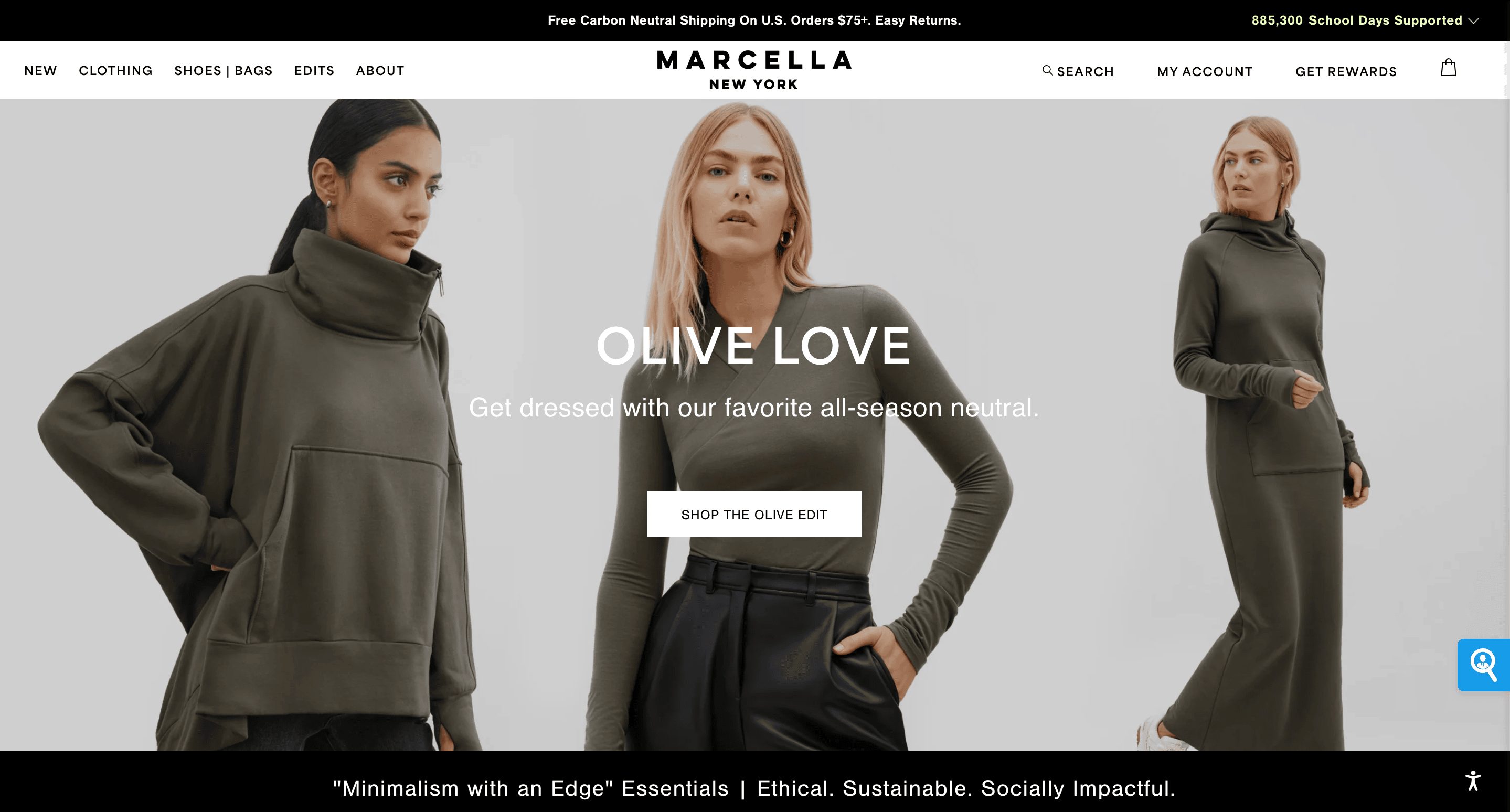 This website serves as Marcel's ultimate guide to his clothing brand, showcasing his products in the market.