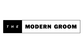 The modern groom logo on a white background is perfect for the homepage.