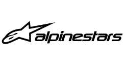 Alpinestars brand logo in white on a black background featuring competitive pricing.