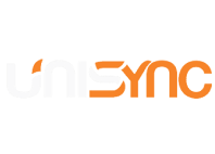 Unisync logo with MT Redesign 2024 orange and gray text on a white background.