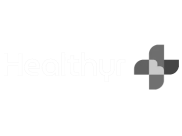 Healthyr logo with a stylized gray cross next to the text, perfect for various use cases.