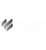 A black background with a logo consisting of three curved grey lines followed by the word "verv®" in white, illustrating its versatility and various use cases.