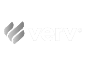 The image shows a grey and white logo with three curved lines to the left of the word "verv" on a light background.