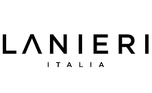 Black text logo reading "LANIERI" in large letters with "ITALIA" in smaller, spaced-out capitals below, on a light gray background.