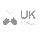 Logo with two intersecting capsule shapes forming an "X" next to the text "UK Meds" on a light background, reflecting innovation in Digital Health Programs and Telehealth solutions.